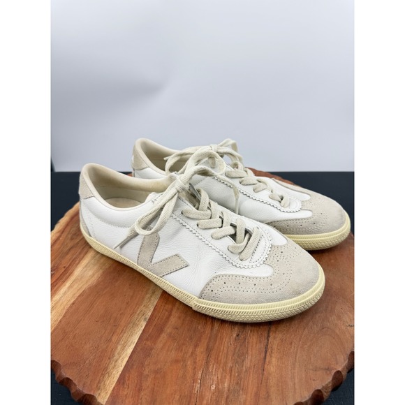 Veja Shoes - Veja Volley Sneakers Women Size 7 White Pierre Leather Suede Low Top Trainers